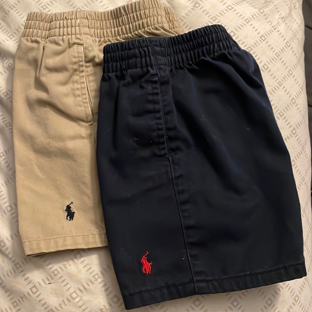 Khaki and Navy Ralph Lauren Shorts